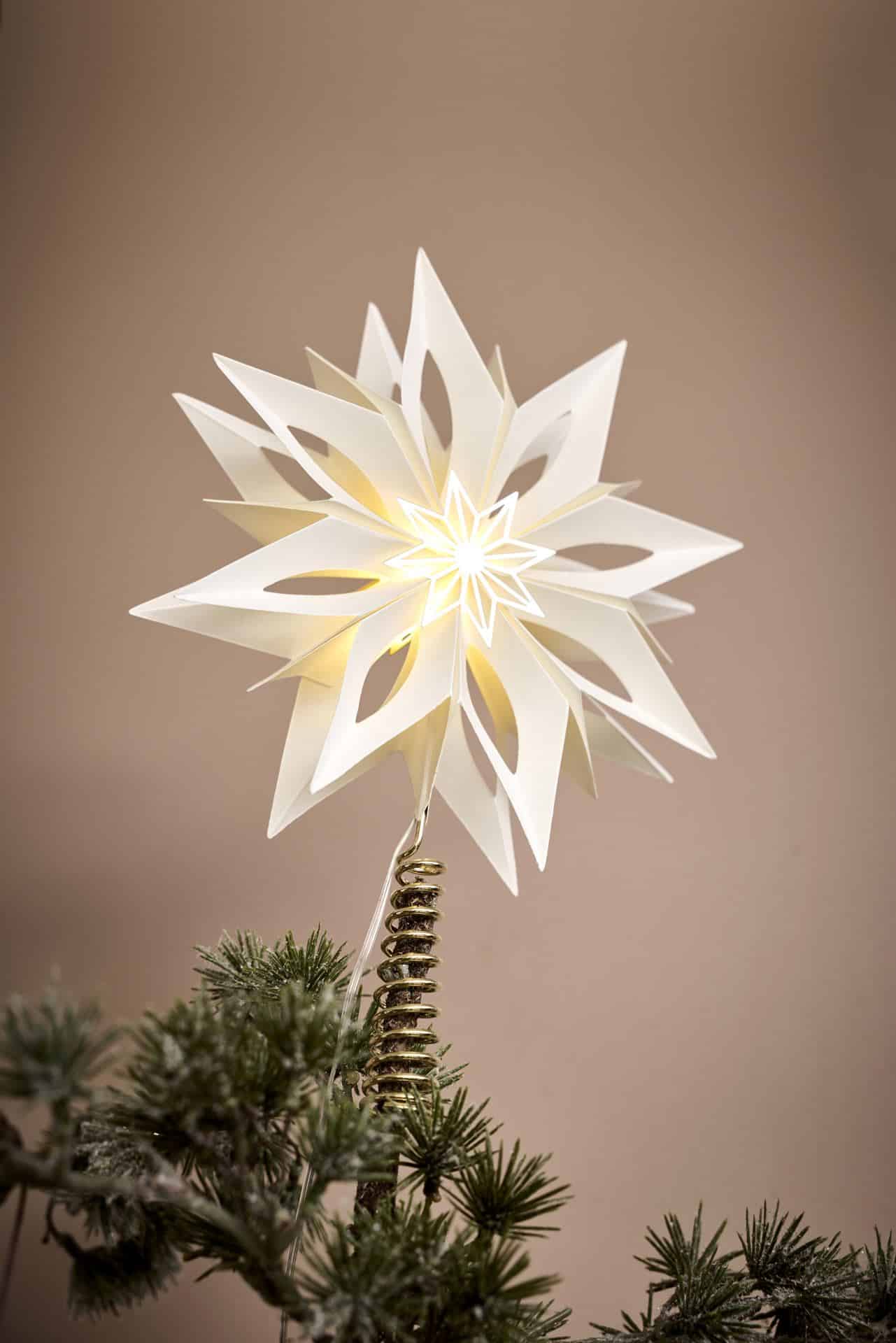 2Have - Stjerne Papir TOP 29x20 cm Hvid/Guld
